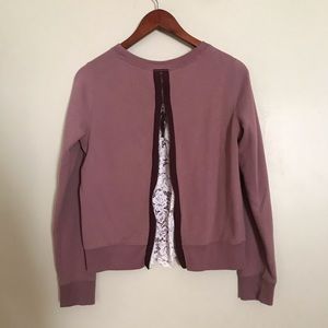 Abercrombie Pullover with Lace-back zipper detail